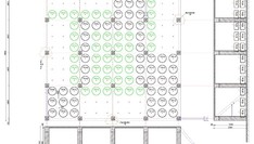 Rzut badanej płyty, sposób obciążenia- rozłożenie obciążeń